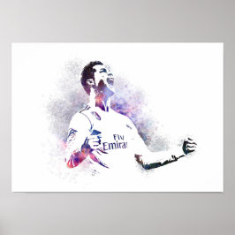 Jugador de Fútbol - Arte Acuarela Abstracta
