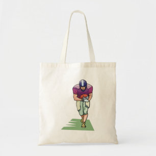 Jugador De Fútbol Con La Bolsa De Tote De La Pelot