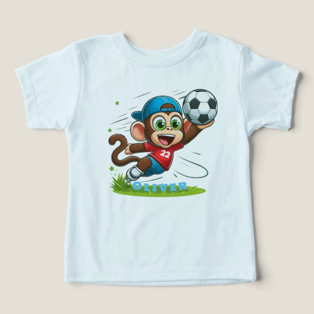 Jugador de Fútbol Mono Adorable (Diseño delantero )