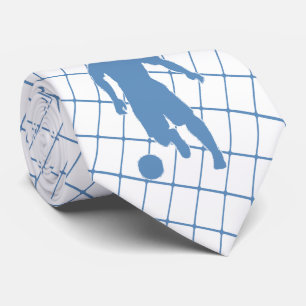 Jugador de Fútbol Pateando Balón Corbata de Cuadro