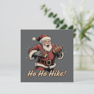 Jugador de fútbol Retro Santa Ho Ho Hike Navidad