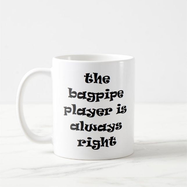 jugador de gaita siempre taza de café correcta (Izquierda)
