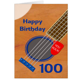 Jugador de guitarra con 100 años Cumpleaños