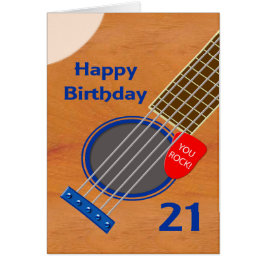 Jugador de guitarra de cumpleaños número 21