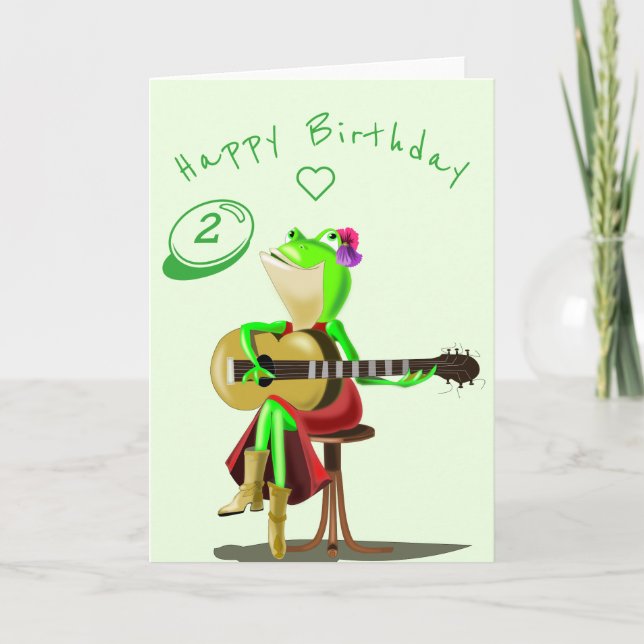 Jugador de guitarra de la tarjeta de cumpleaños de (Anverso)