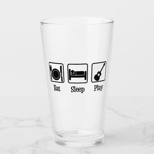 Jugador de guitarra Eat Sleep (Anverso)