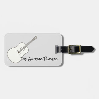 Jugador de guitarra, etiquetas de equipaje persona