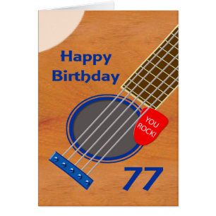 Jugador de guitarra por 77 años Cumpleaños