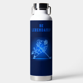 Jugador de hockey "Be Legendary" Botella de agua