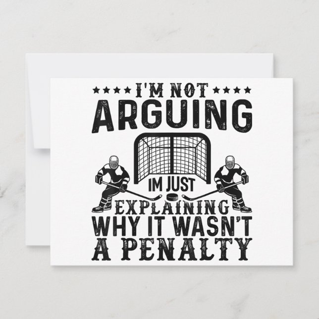 Jugador de hockey discute el regalo de un divertid (Anverso)