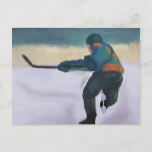 Jugador de hockey, postal