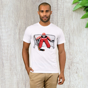 Jugador de hockey sobre hielo monta camiseta