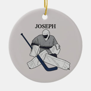 Jugador de hockey sobre hielo Ornamento cerámico i