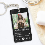 Jugador de música bestiona foto de amistad<br><div class="desc">Crea tu propio keychain personalizado de moda para tus mejores amigos. Haz que este diseño de reproductor de música sea único con tu foto y texto personalizado.</div>
