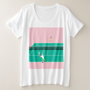 Jugador de partido de tenis de arte moderno Pink G
