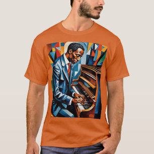 Jugador de piano de jazz resumen camiseta de arte