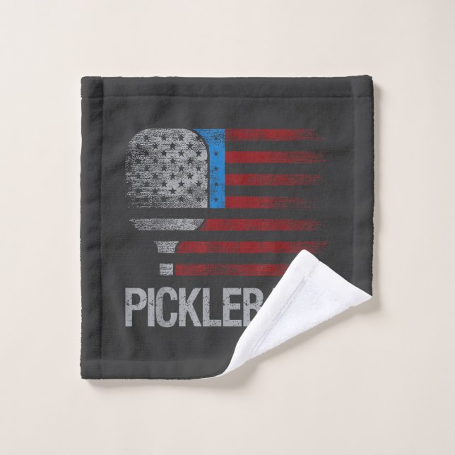 Jugador de Pickleball con Bandera de EE. UU. Amant (Toallita)