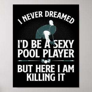 Jugador De Piscina Cuidada Arte Para Hombres Mujer