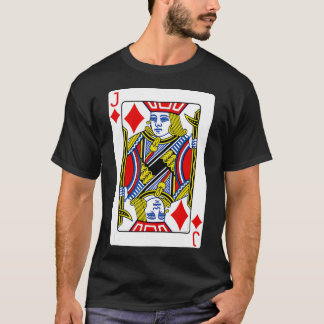Jugador De Póquer De Camiseta Con Tarjeta De Juego