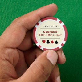 Jugador de póquer de Red Off-White Las Vegas Casin