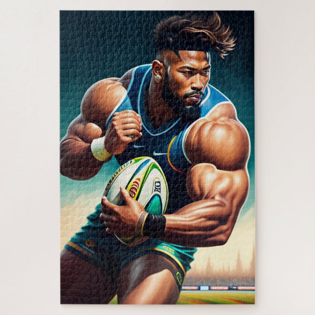 Jugador de rugby 1014 pieza Rompecabezas (Vertical)