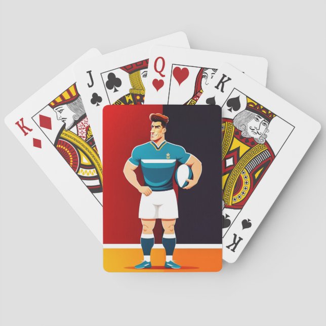Jugador de Rugby - Cartas de Juego (Reverso)