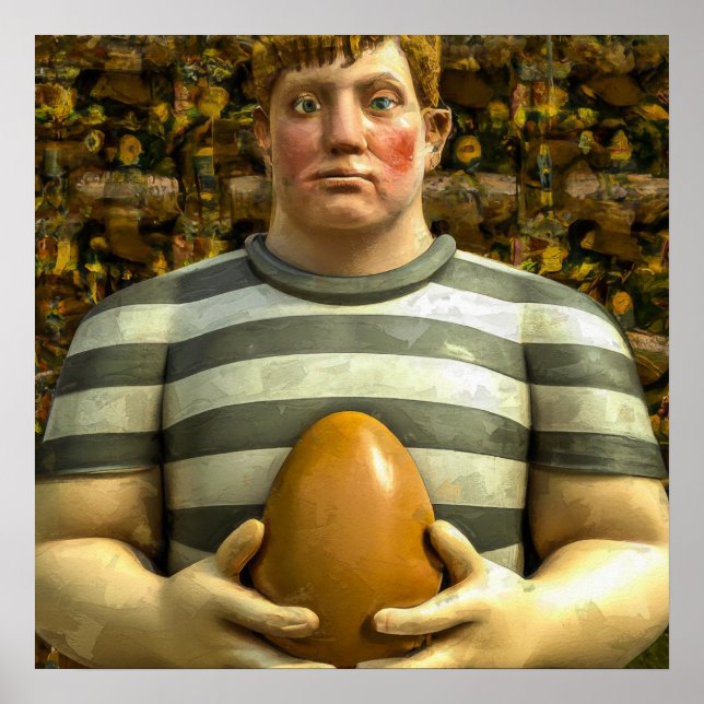 Jugador de rugby - Impresión de pintura de rugby (Frente)