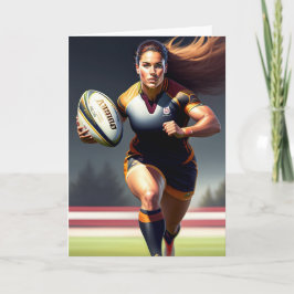 Jugador de rugby - Tarjeta de saludo de rugby