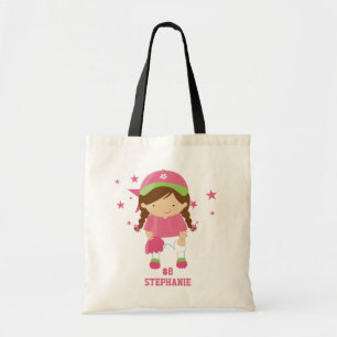 Jugador de softball y la bolsa de asas