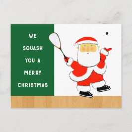 Jugador de squash Navidades tarjetas deportivas de