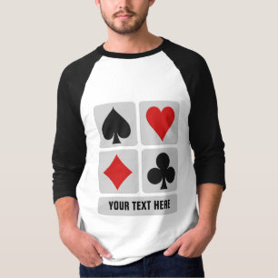 Jugador de tarjetas camisetas y chaquetas