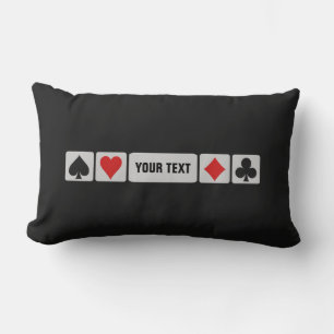 Jugador de tarjetas personalizado lanzar almohada