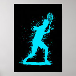 Jugador de Tenis - Arte Acuarela Abstracta