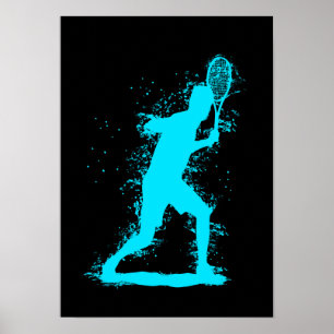 Jugador de Tenis - Arte Acuarela Abstracta