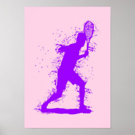 Jugador de Tenis - Arte Acuarela Abstracta