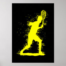 Jugador de Tenis - Arte Acuarela Abstracta