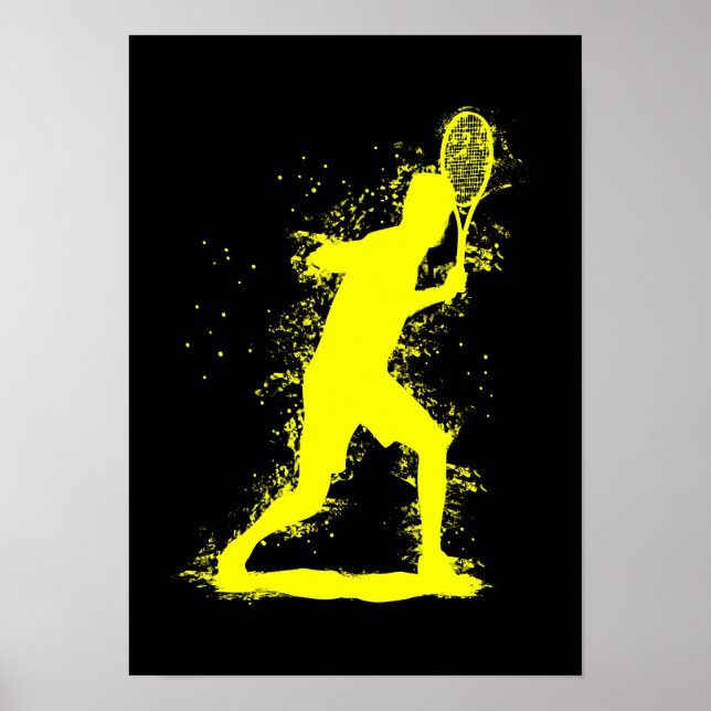 Jugador de Tenis - Arte Acuarela Abstracta (Frente)