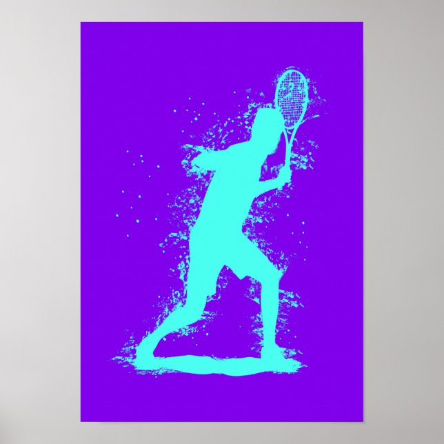Jugador de Tenis - Arte Acuarela Abstracta (Frente)