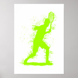 Jugador de Tenis - Arte Acuarela Abstracta