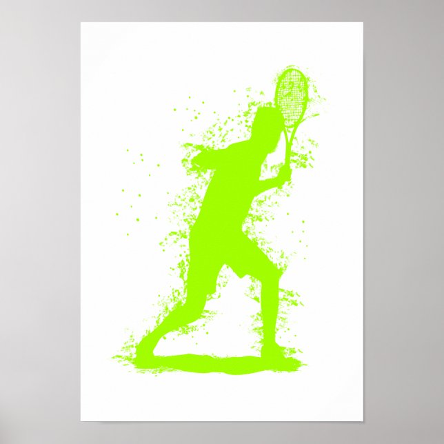 Jugador de Tenis - Arte Acuarela Abstracta (Frente)