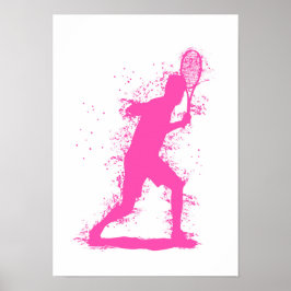 Jugador de Tenis - Arte Acuarela Abstracta