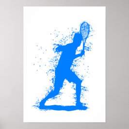 Jugador de Tenis - Arte Acuarela Abstracta