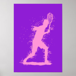 Jugador de Tenis - Arte Acuarela Abstracta