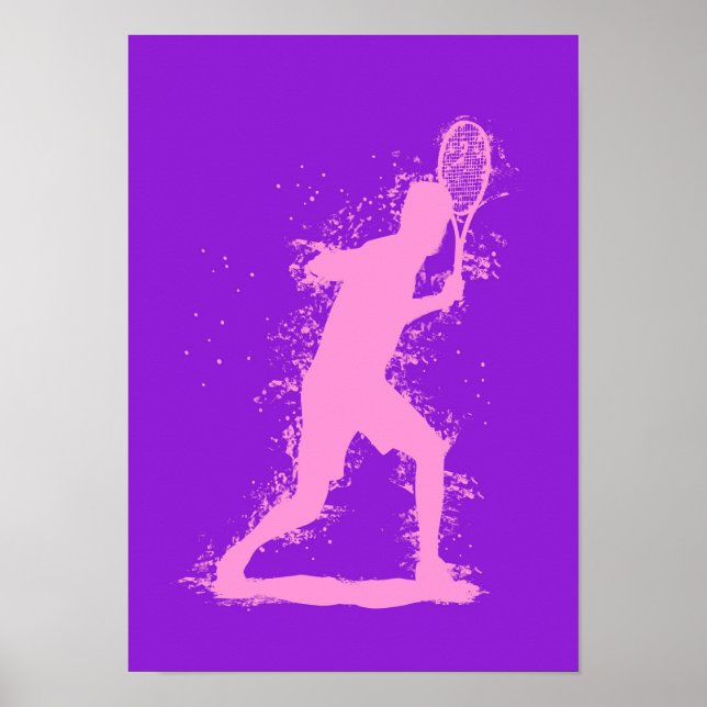 Jugador de Tenis - Arte Acuarela Abstracta (Frente)