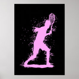 Jugador de Tenis - Arte Acuarela Abstracta