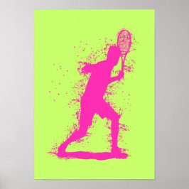 Jugador de Tenis - Arte Acuarela Abstracta