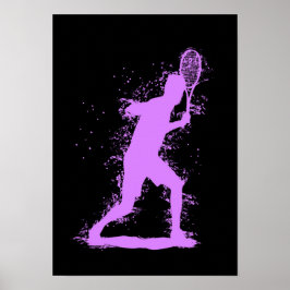 Jugador de Tenis - Arte Acuarela Abstracta