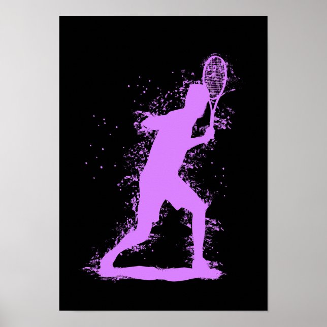Jugador de Tenis - Arte Acuarela Abstracta (Frente)