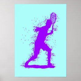 Jugador de Tenis - Arte Acuarela Abstracto