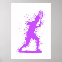 Jugador de Tenis - Arte Acuarela Abstracto